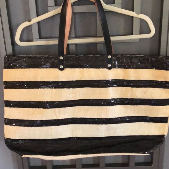 Muche et Muchette Jute and sequins large tote bag. - Picture 8 of 8